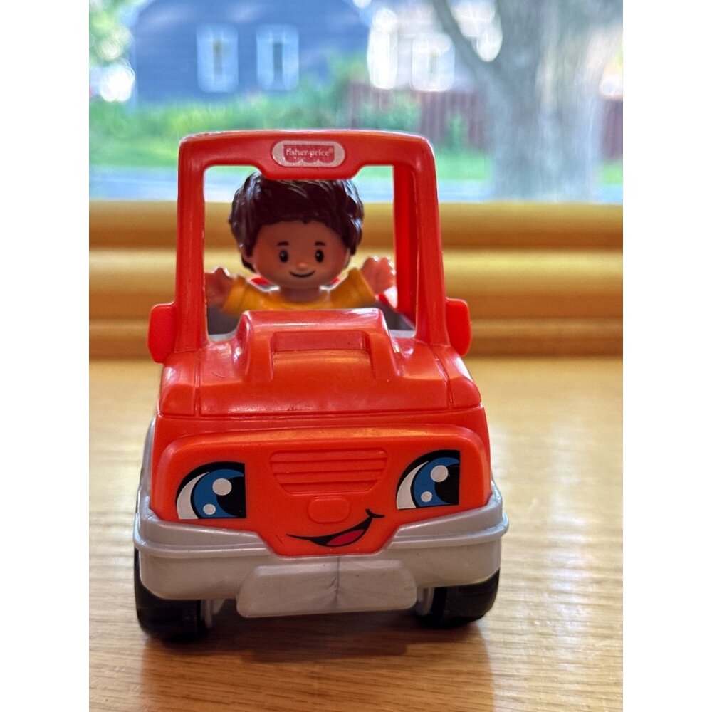Fisher-Price Little People Red & Gray Smiling Vehicle With Figure